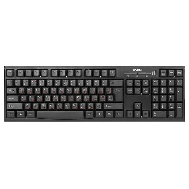 Клавиатура SVEN Standard 304 USB+HUB Black